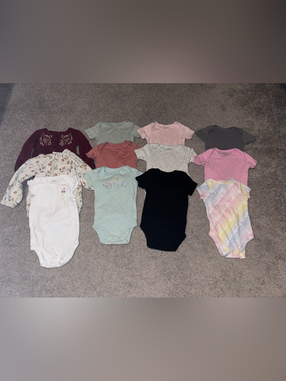Lot of 12 Onsies 12-18 Month Various Brands